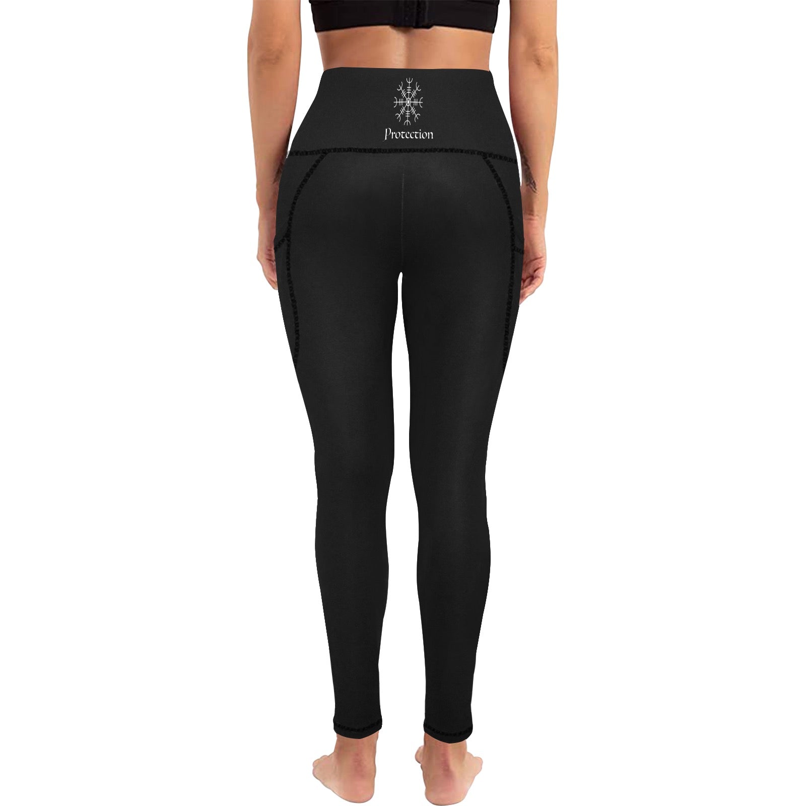 Spellcaster by Patti Negri Women's Yoga Leggings with Tech Pockets - "Secret Spell - Protection"