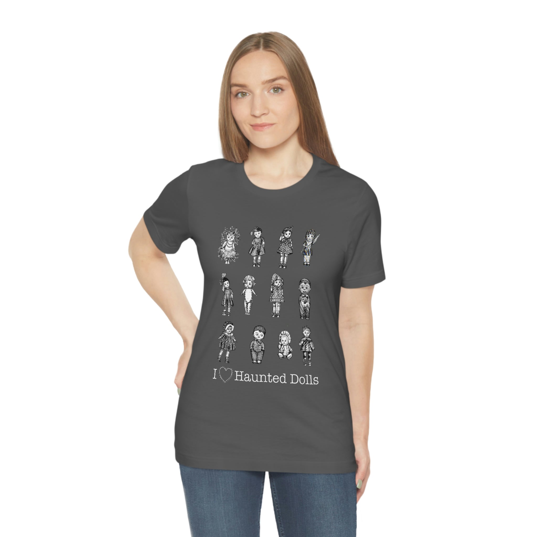 Scared & Alone Haunted Doll Unisex Jersey Short Sleeve Tee