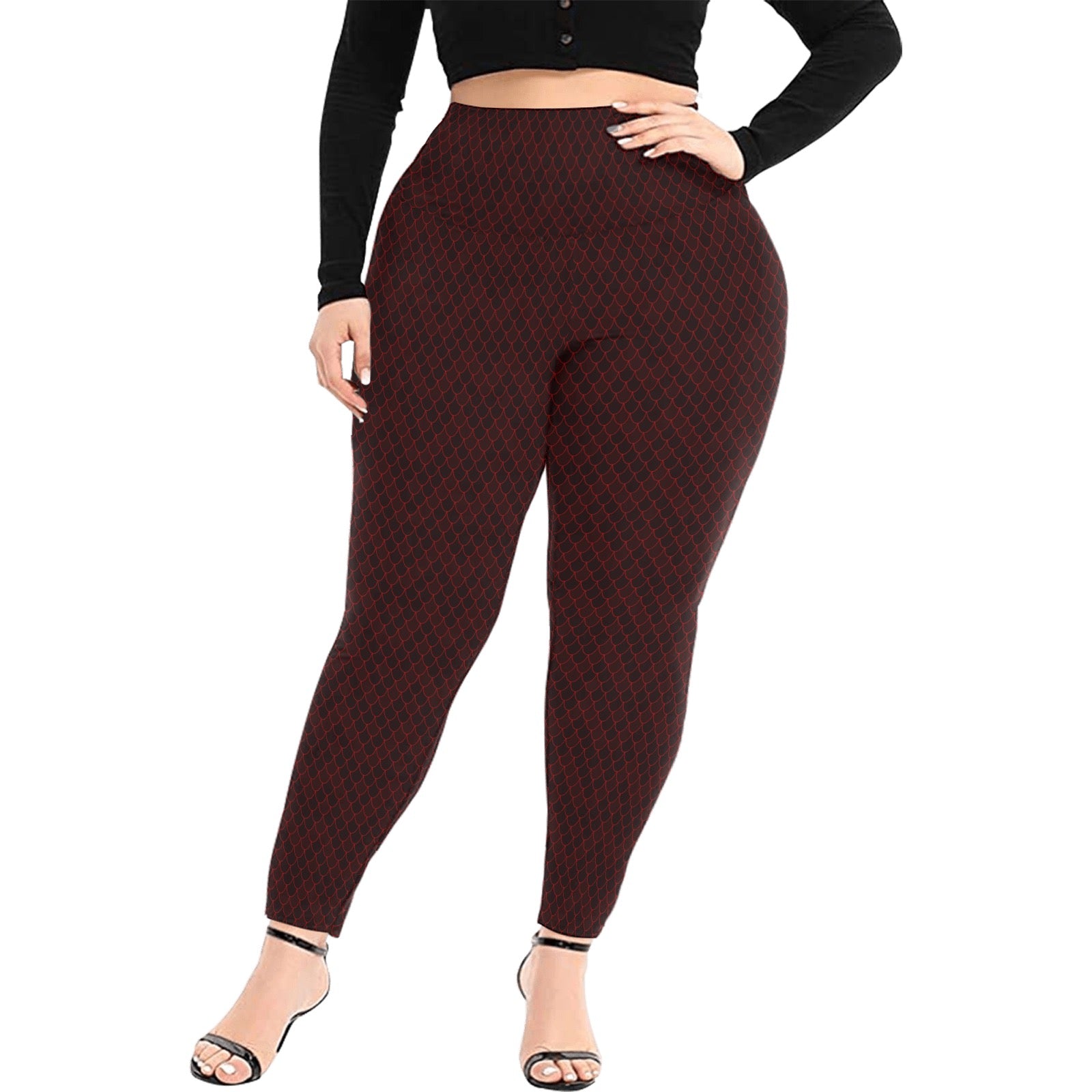 Spellcaster by Patti Negri Women's Curve Magick Yoga Leggings -  "Secret Spell Dragon"