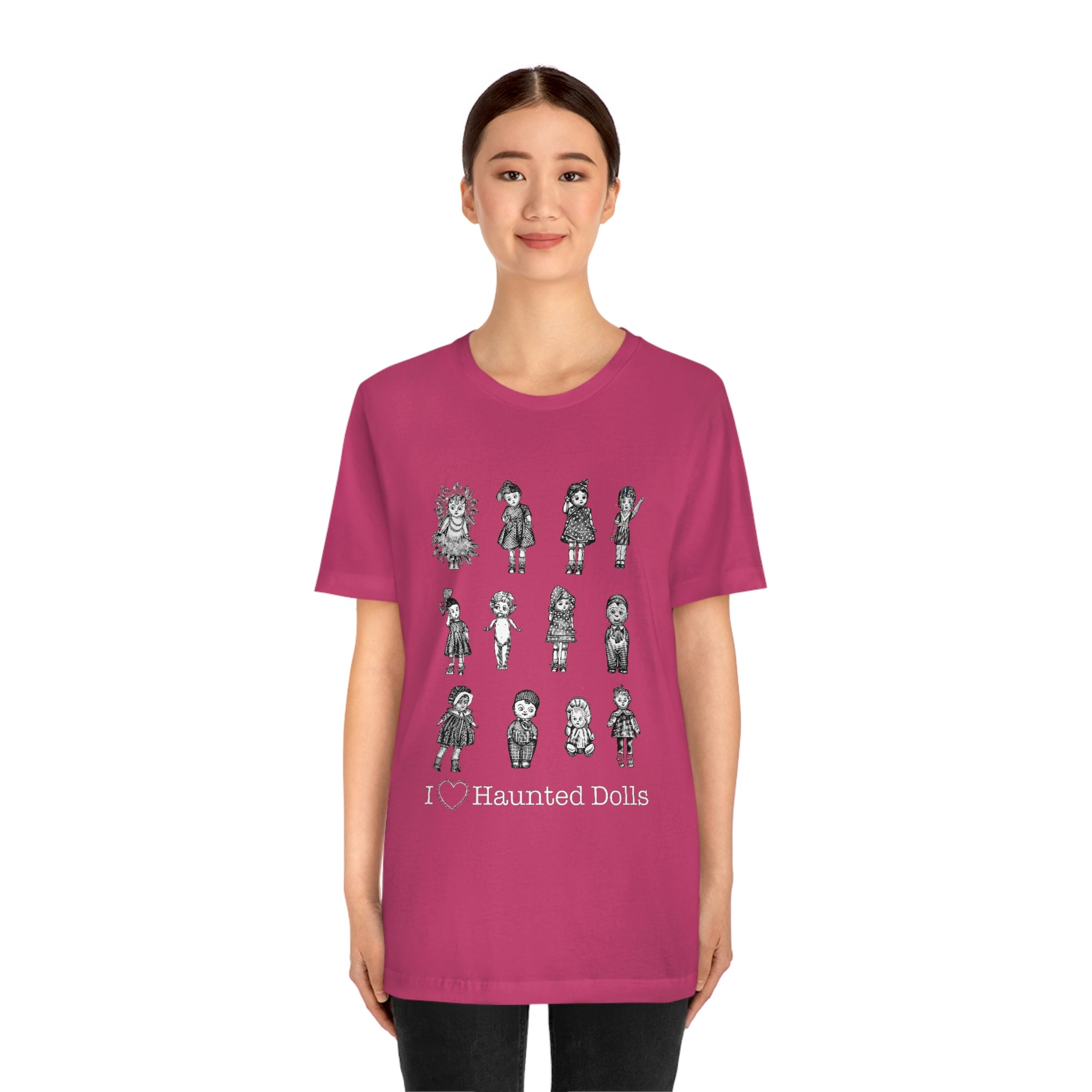 Scared & Alone Haunted Doll Unisex Jersey Short Sleeve Tee