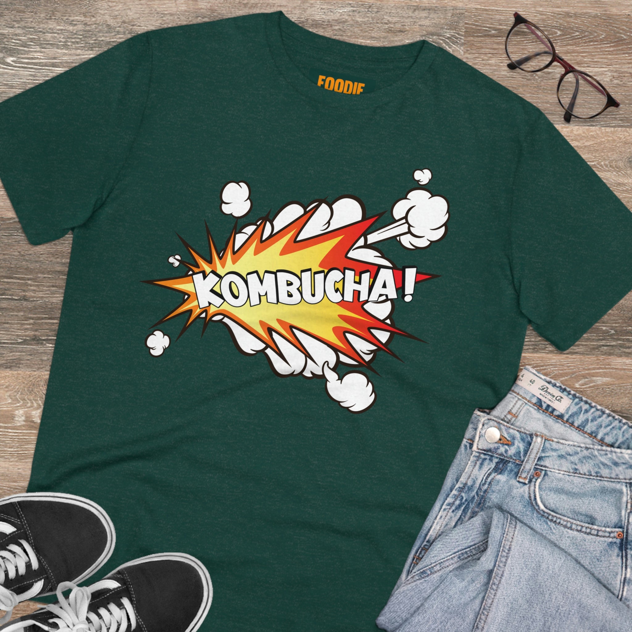 Foodie Pharmacology "Kombucha!" Organic Unisex T-shirt