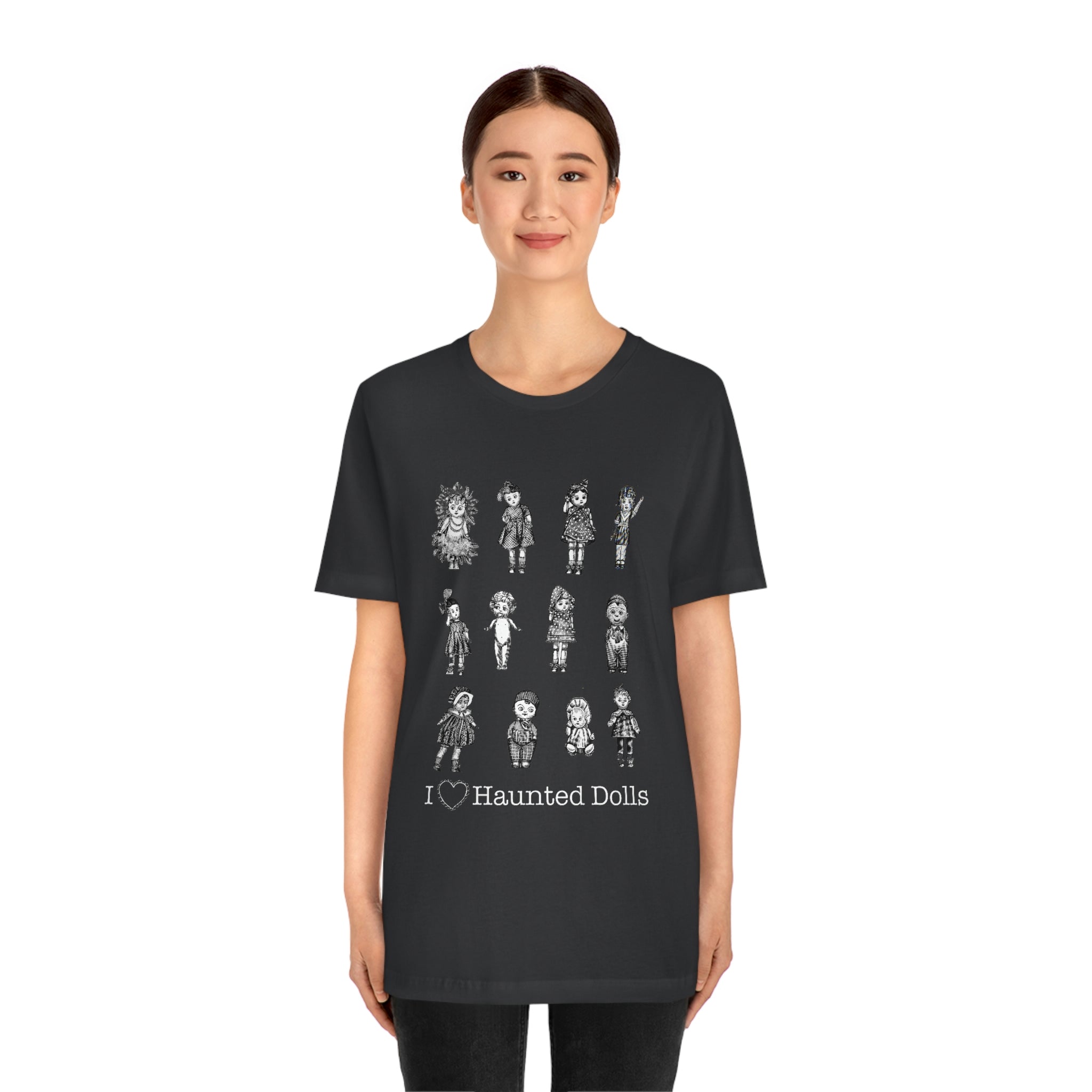 Scared & Alone Haunted Doll Unisex Jersey Short Sleeve Tee