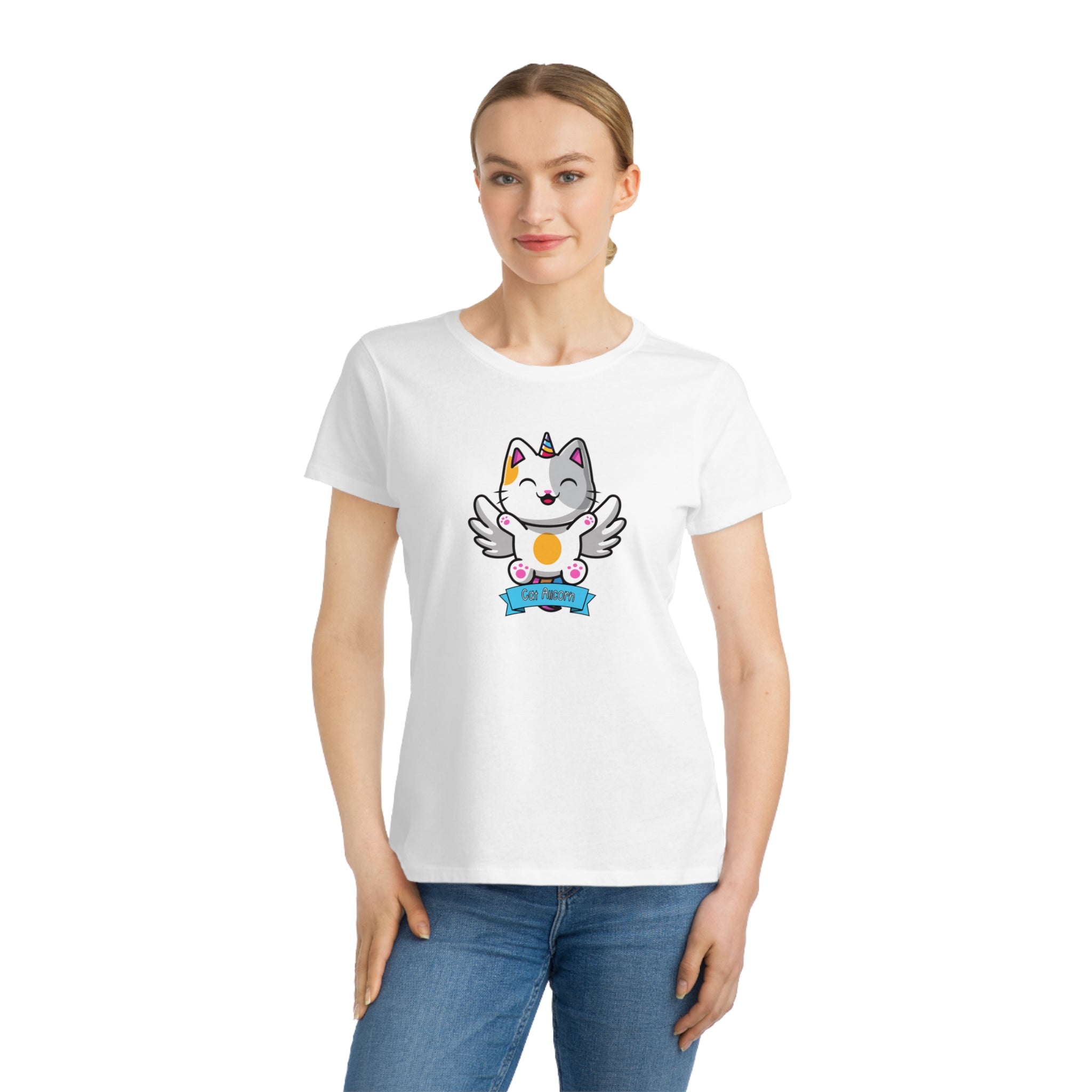 Spirit Cuties "Cat Alicorn" Organic Women's T-Shirt