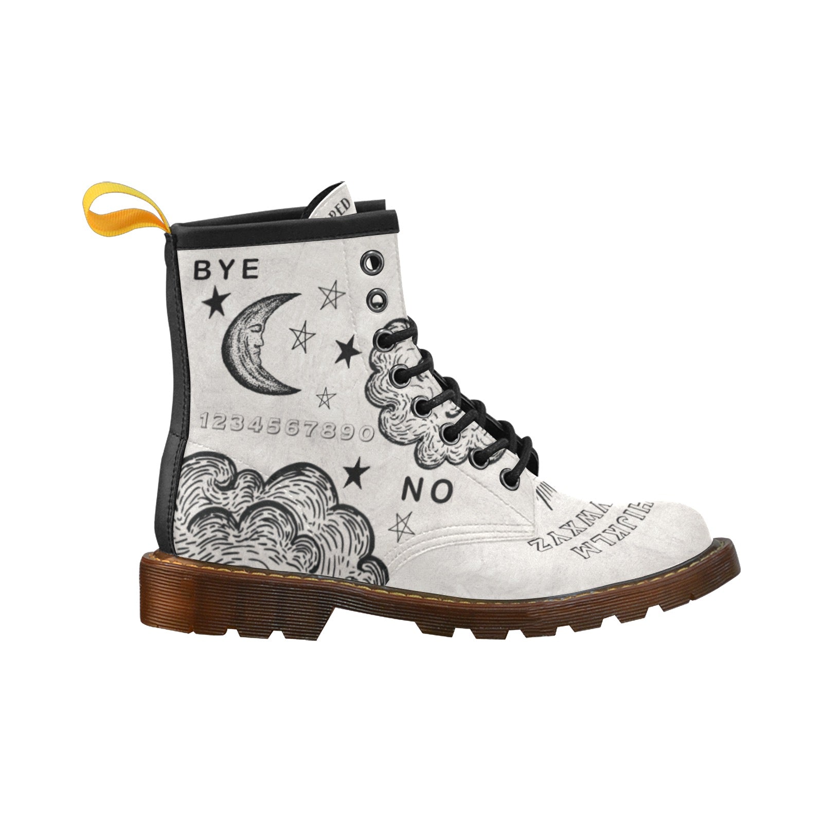 Scared & Alone Spirit Board Men's Vegan Leather Boots "Birch & Raven"