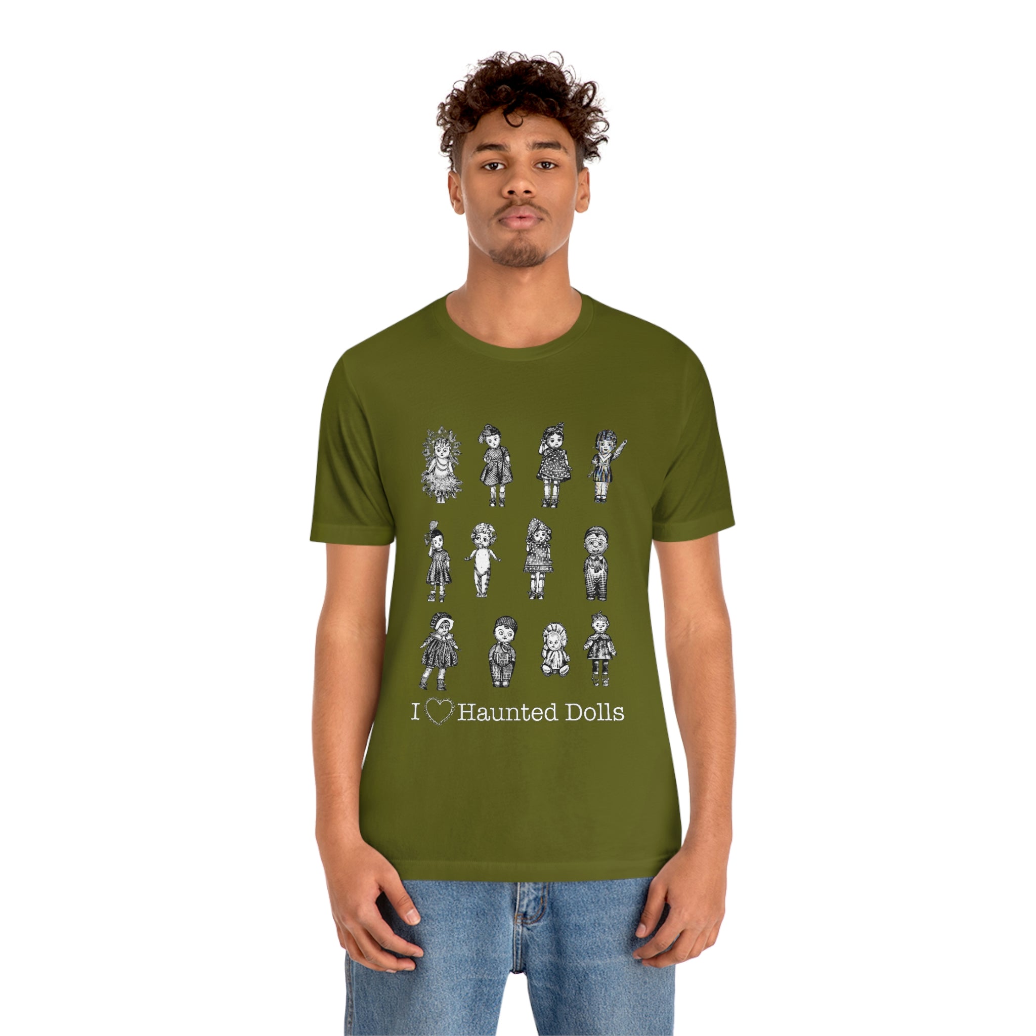 Scared & Alone Haunted Doll Unisex Jersey Short Sleeve Tee