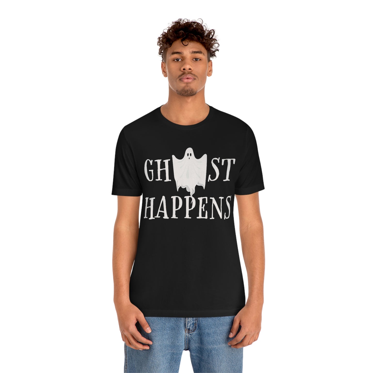 Scared & Alone - Ghosts Happens Unisex Jersey Short Sleeve Tee