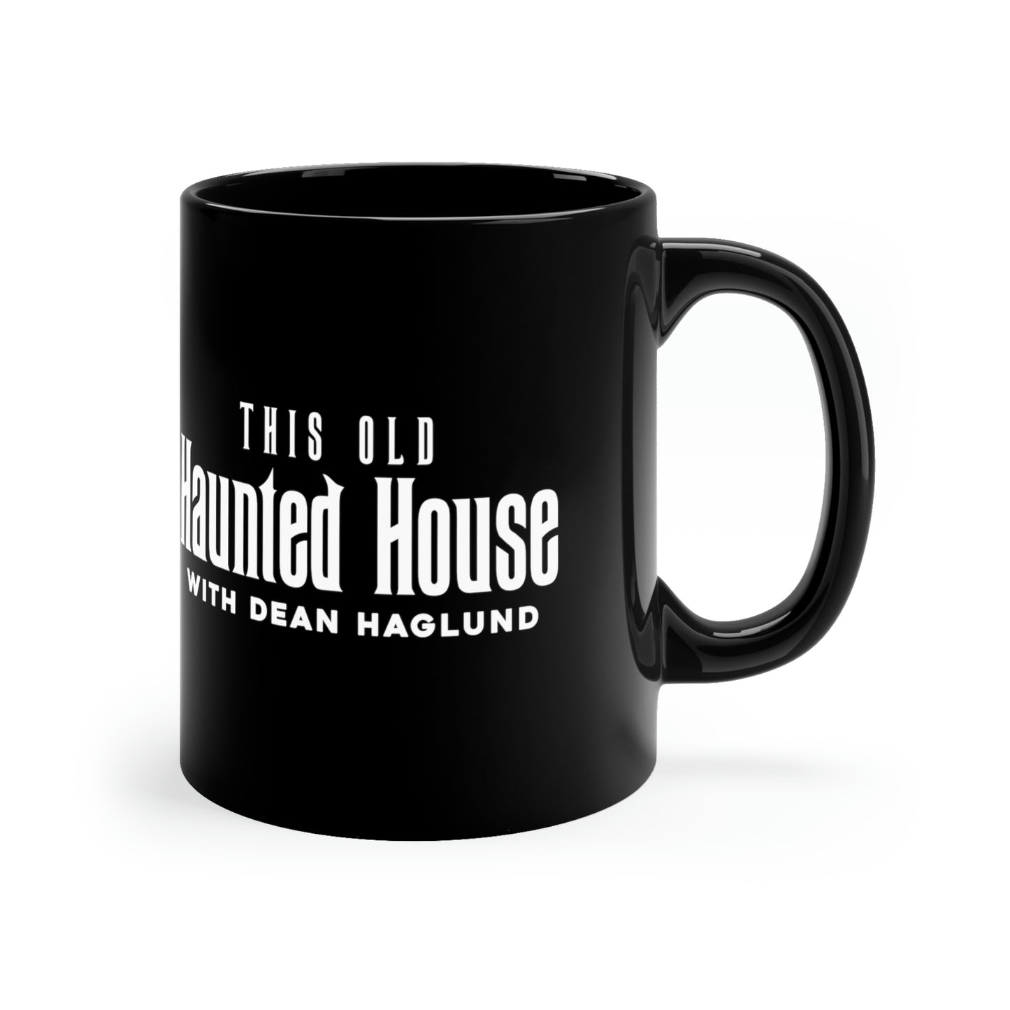 This Old Haunted House Black Coffee Mug, 11oz