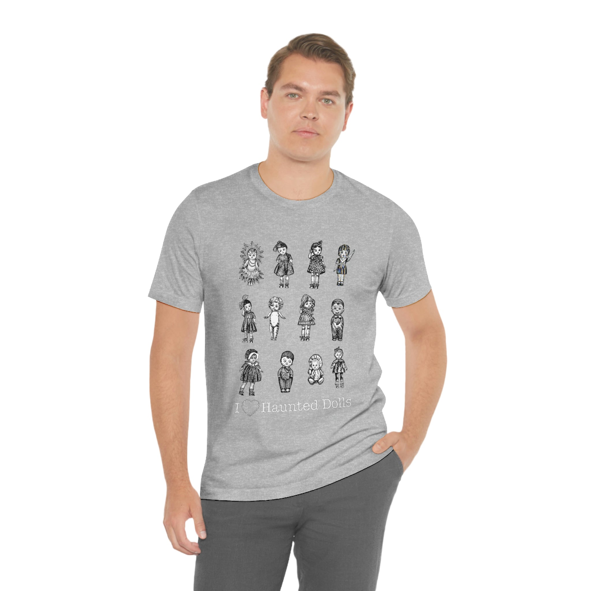 Scared & Alone Haunted Doll Unisex Jersey Short Sleeve Tee