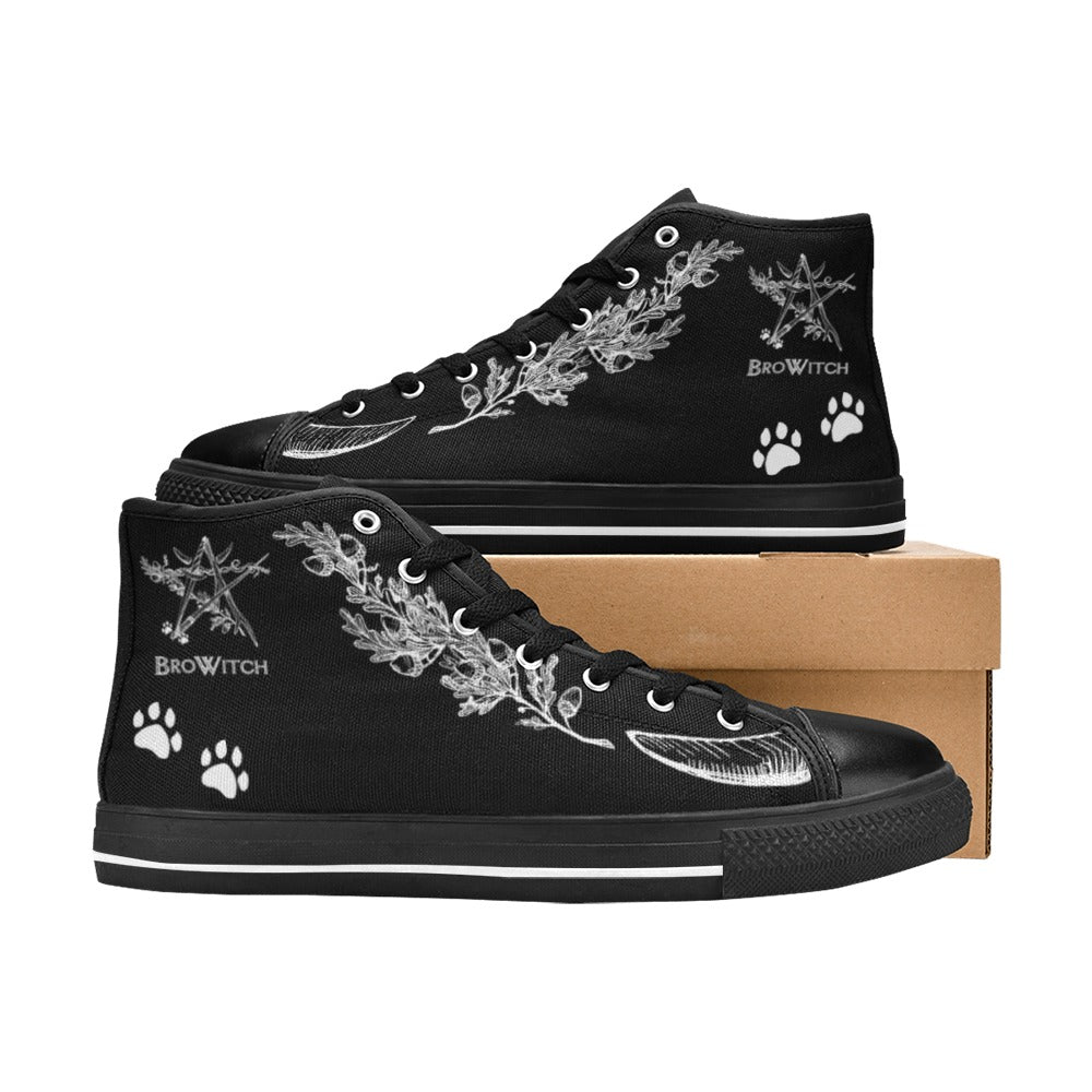 BroWitch Horned God Hi-Top Men's Canvas Shoes