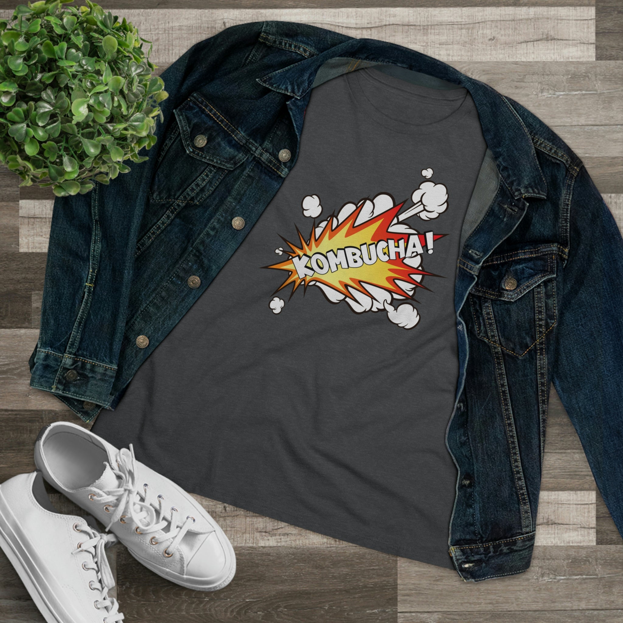 Foodie Pharmacology "Kombucha!" Women's Relaxed Fit Premium Tee