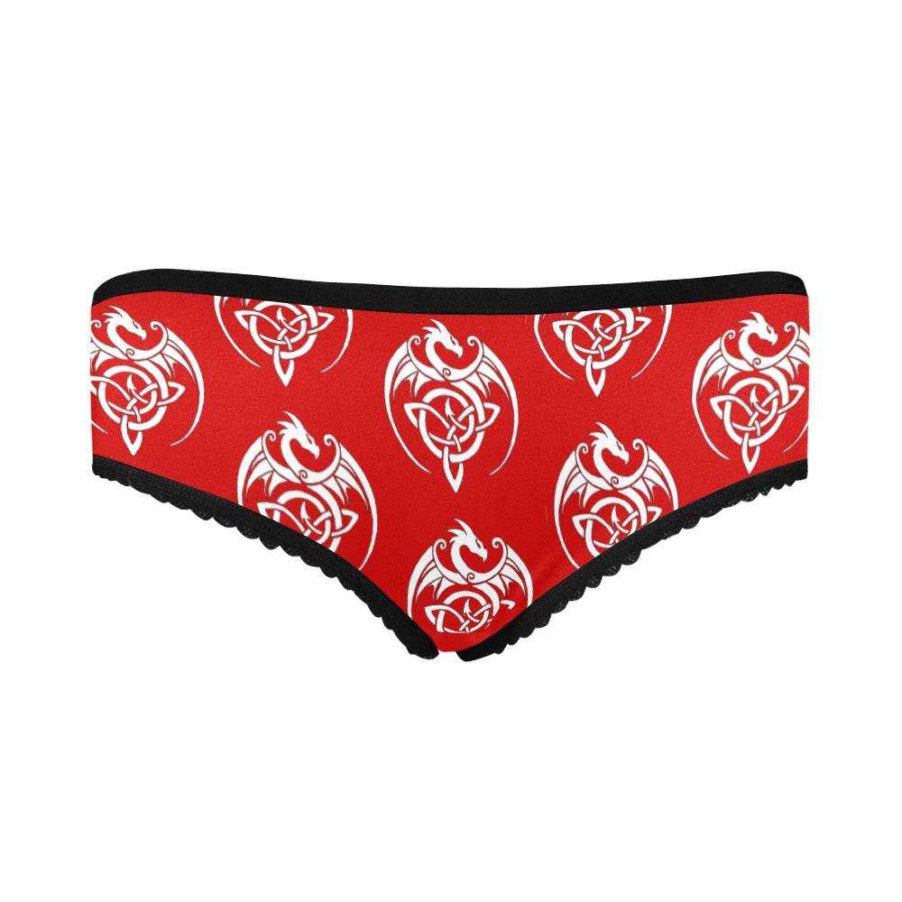 Patti's Power Panties Women Mid-rise Briefs - "Dragon"