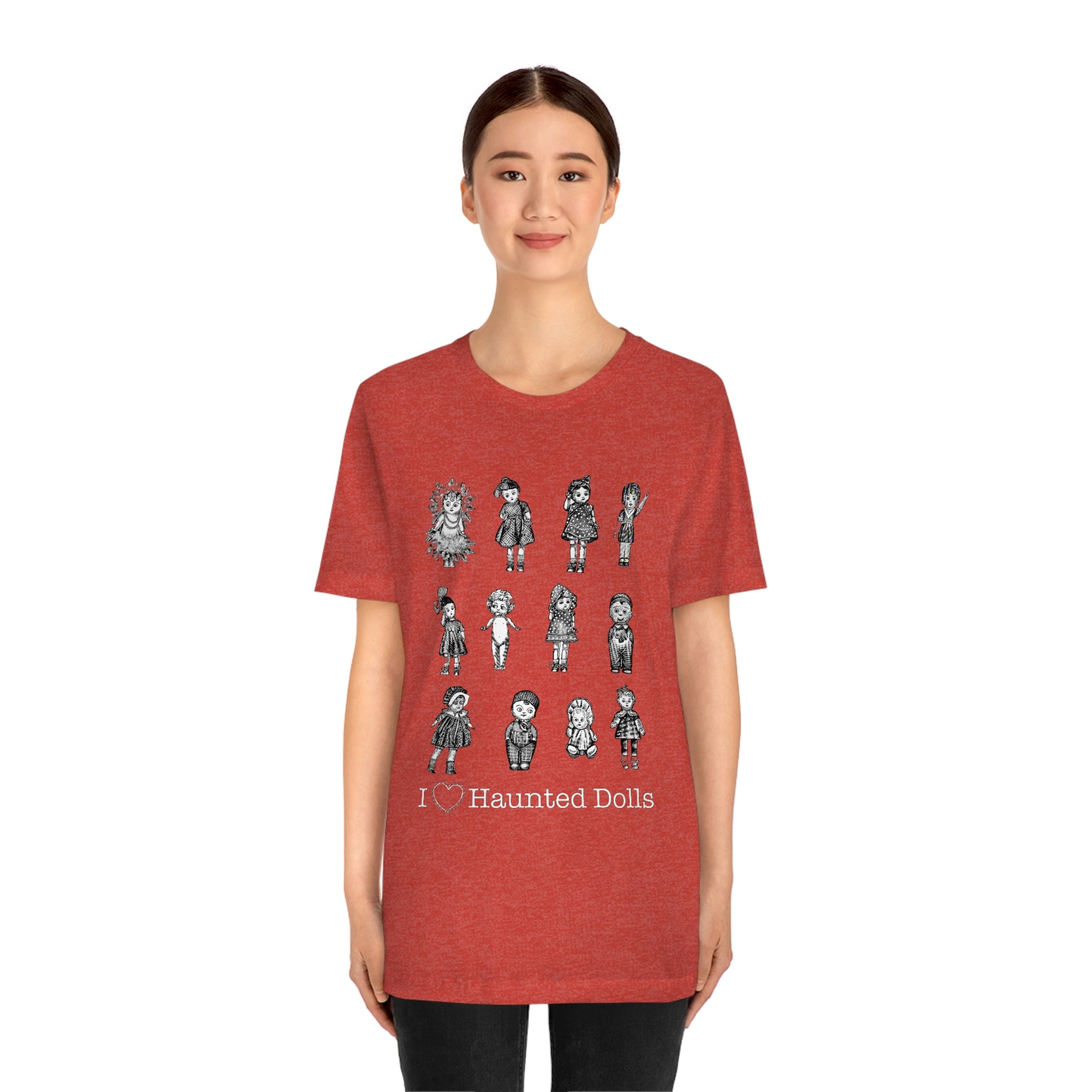Scared & Alone Haunted Doll Unisex Jersey Short Sleeve Tee