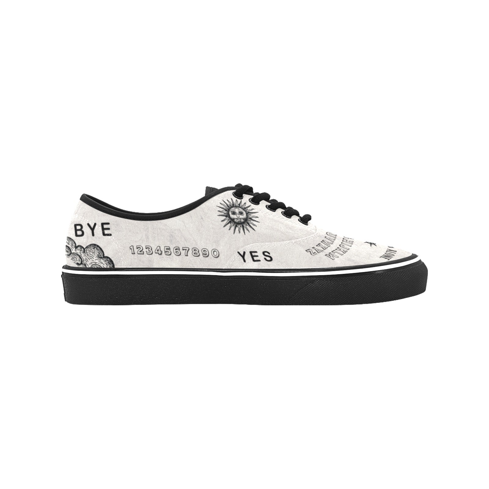 Scared & Alone Women's Spirit Board Canvas Low Top Sneakers - Birch & Black
