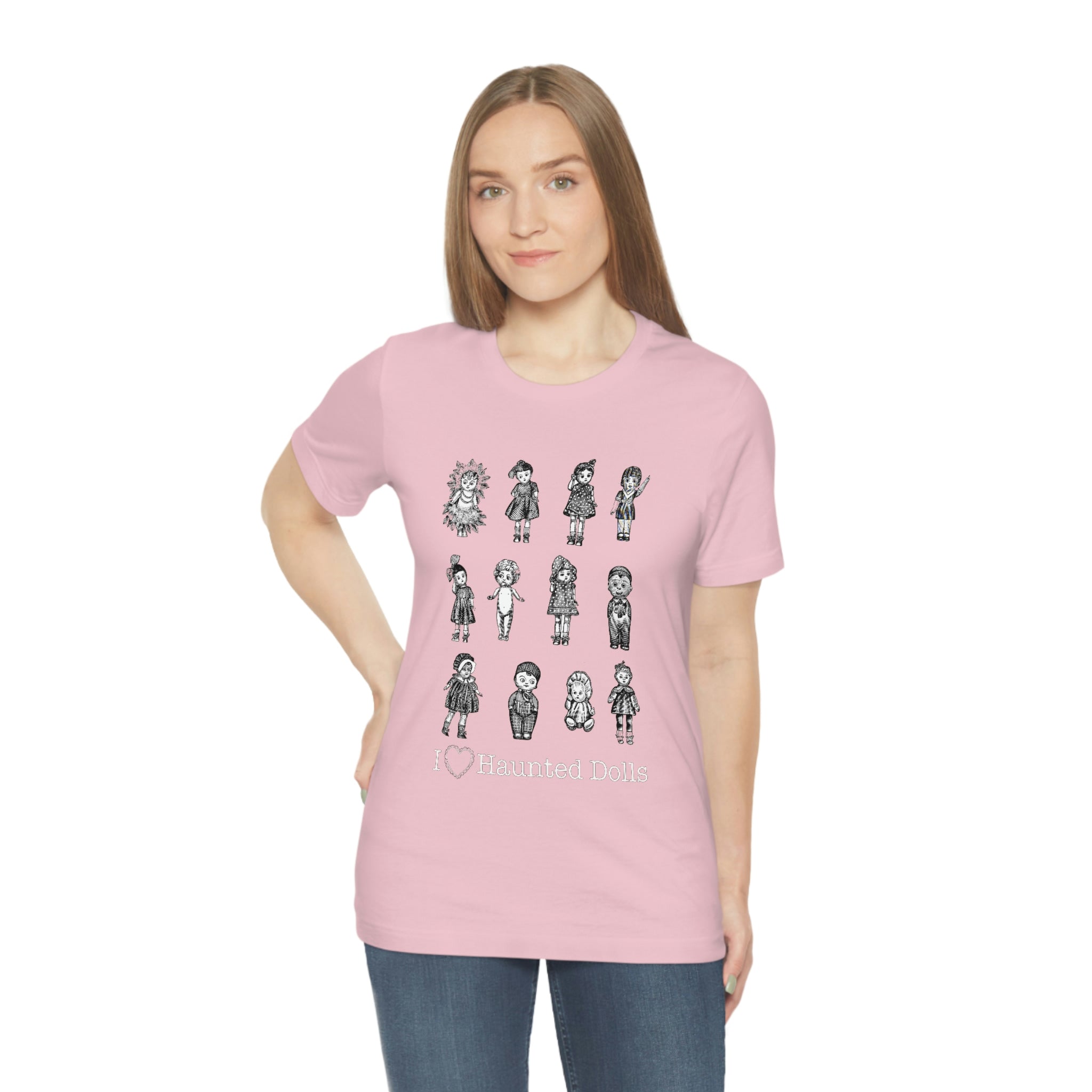 Scared & Alone Haunted Doll Unisex Jersey Short Sleeve Tee