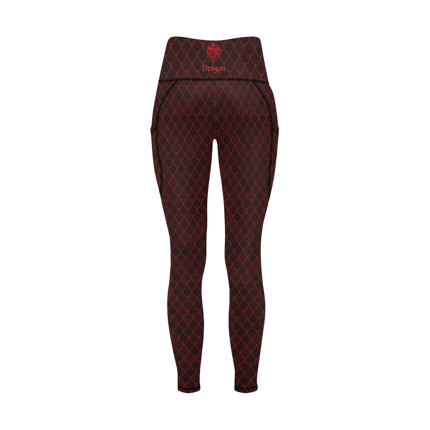 Spellcaster by Patti Negri Women's Yoga Leggings with Tech Pockets - "Secret Dragon"