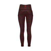 Spellcaster by Patti Negri Women's Yoga Leggings with Tech Pockets - "Secret Dragon"