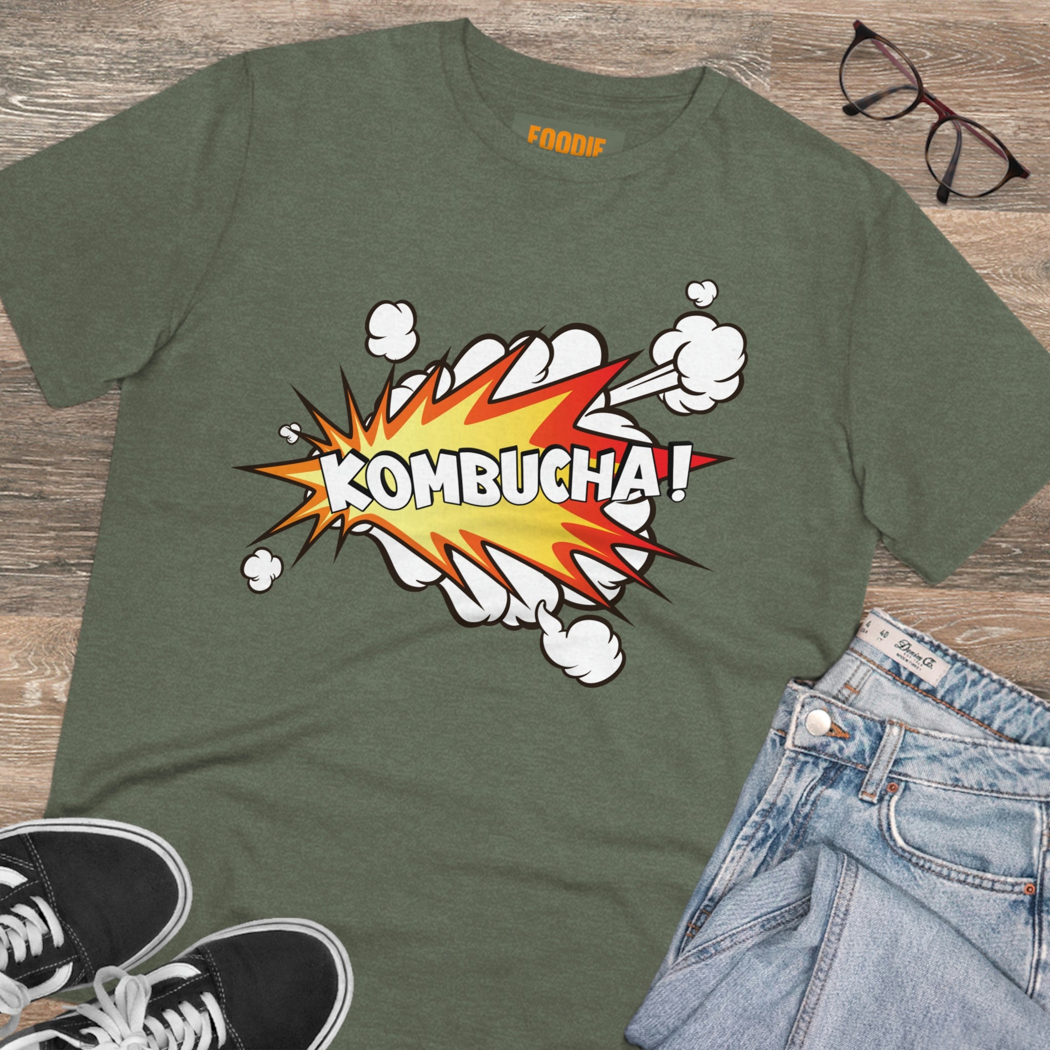 Foodie Pharmacology "Kombucha!" Organic Unisex T-shirt