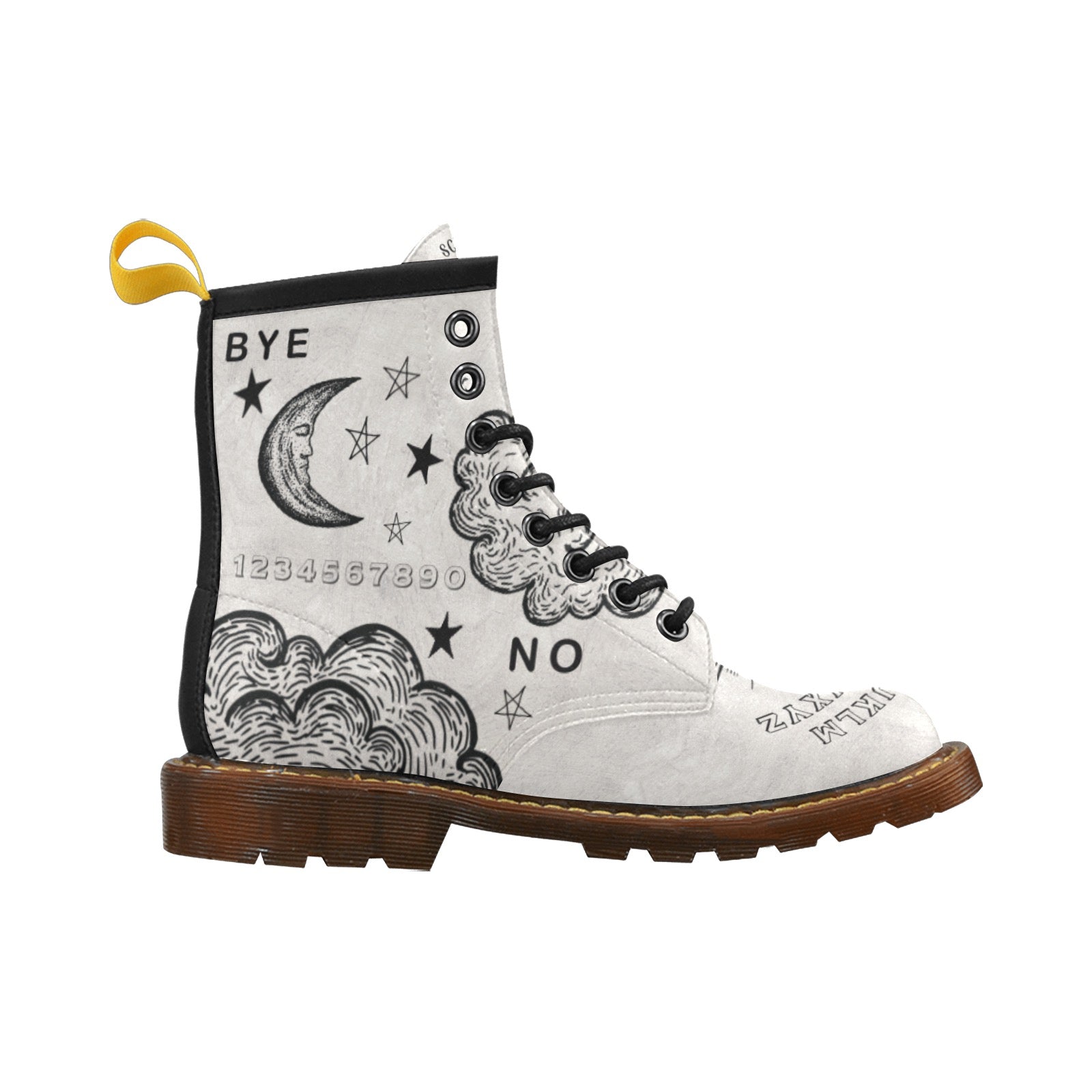 Scared & Alone Spirit Board Men's Vegan Leather Boots "Birch & Raven"
