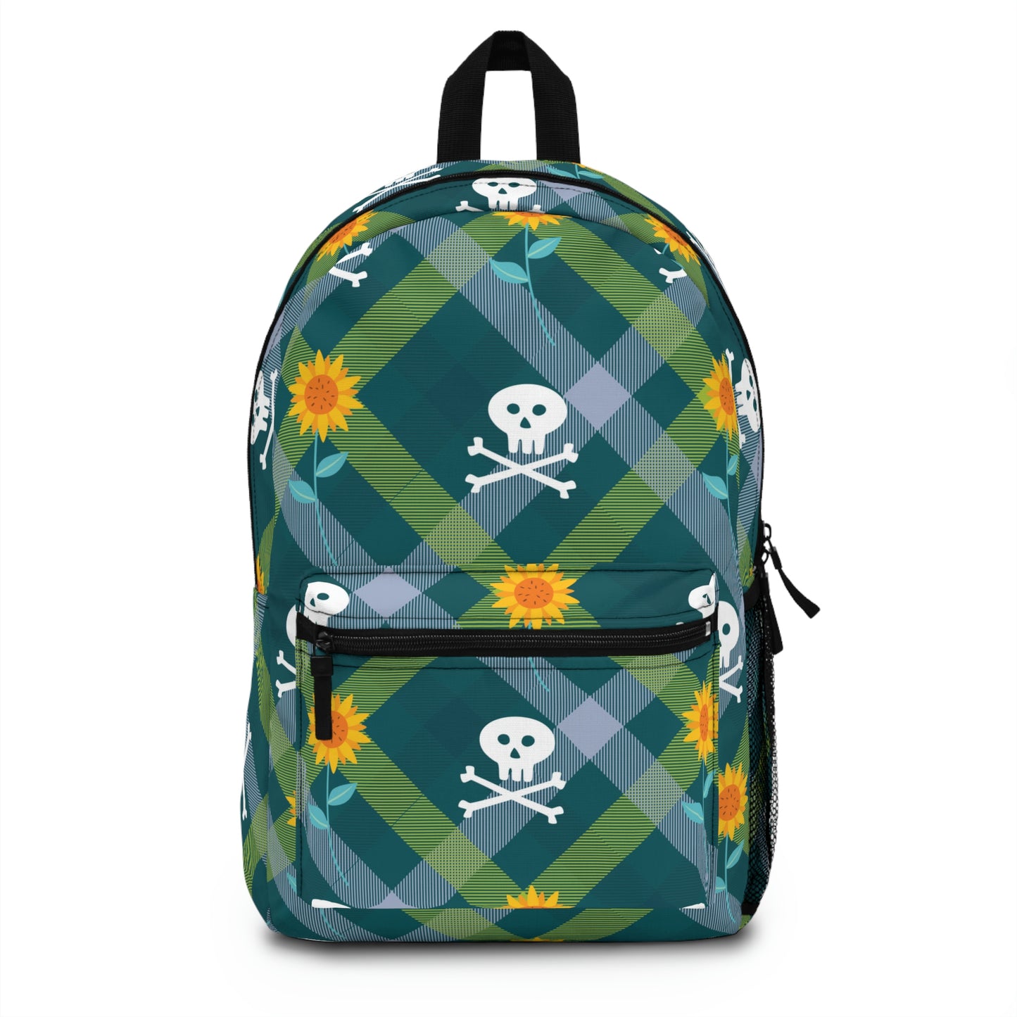Pirates & Sunflowers Plaid Backpack