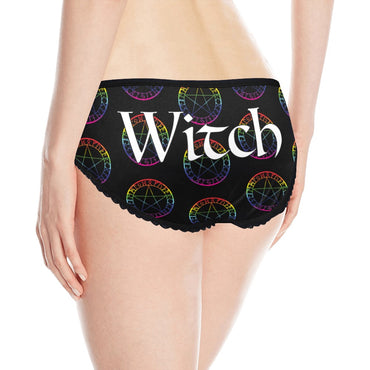Patti's Power Panties Women's Mid-rise Briefs - Witch "Rainbow in the Dark" Women's All Over Print Classic Briefs (Model L13)