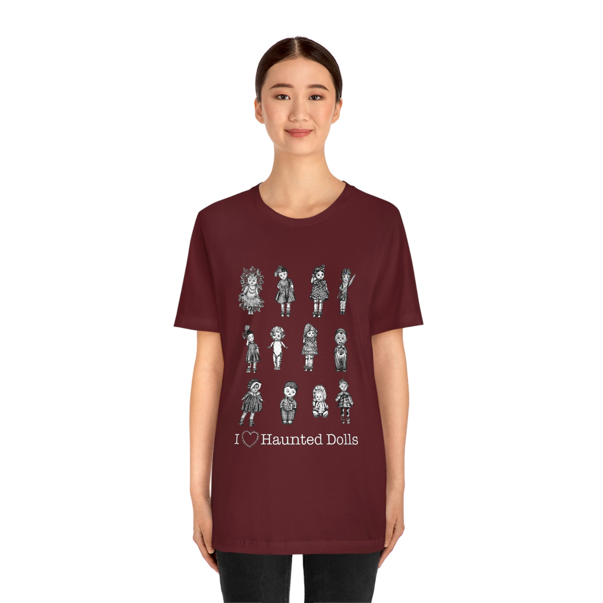 Scared & Alone Haunted Doll Unisex Jersey Short Sleeve Tee