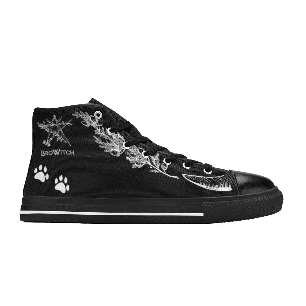 BroWitch Horned God Hi-Top Men's Canvas Shoes