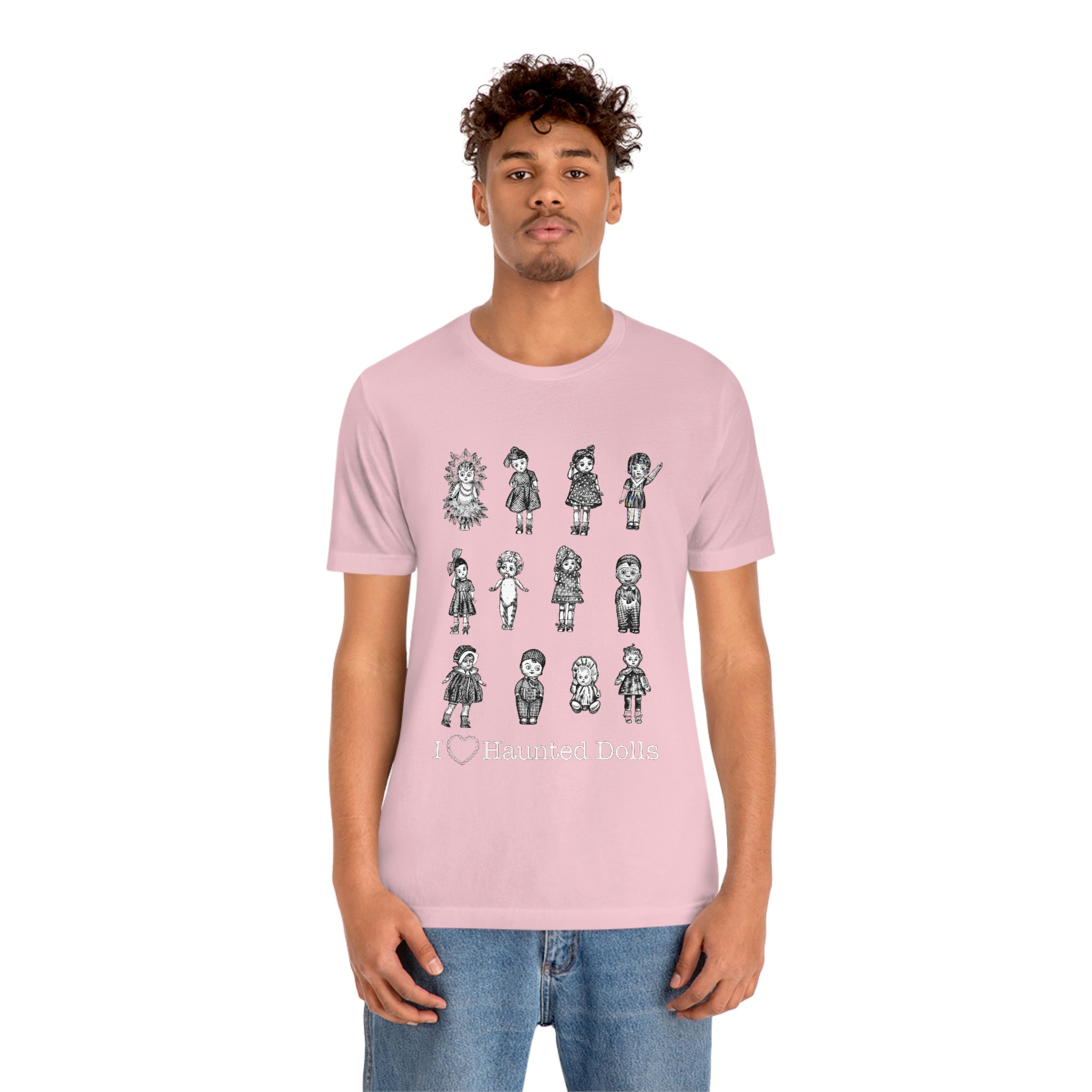 Scared & Alone Haunted Doll Unisex Jersey Short Sleeve Tee