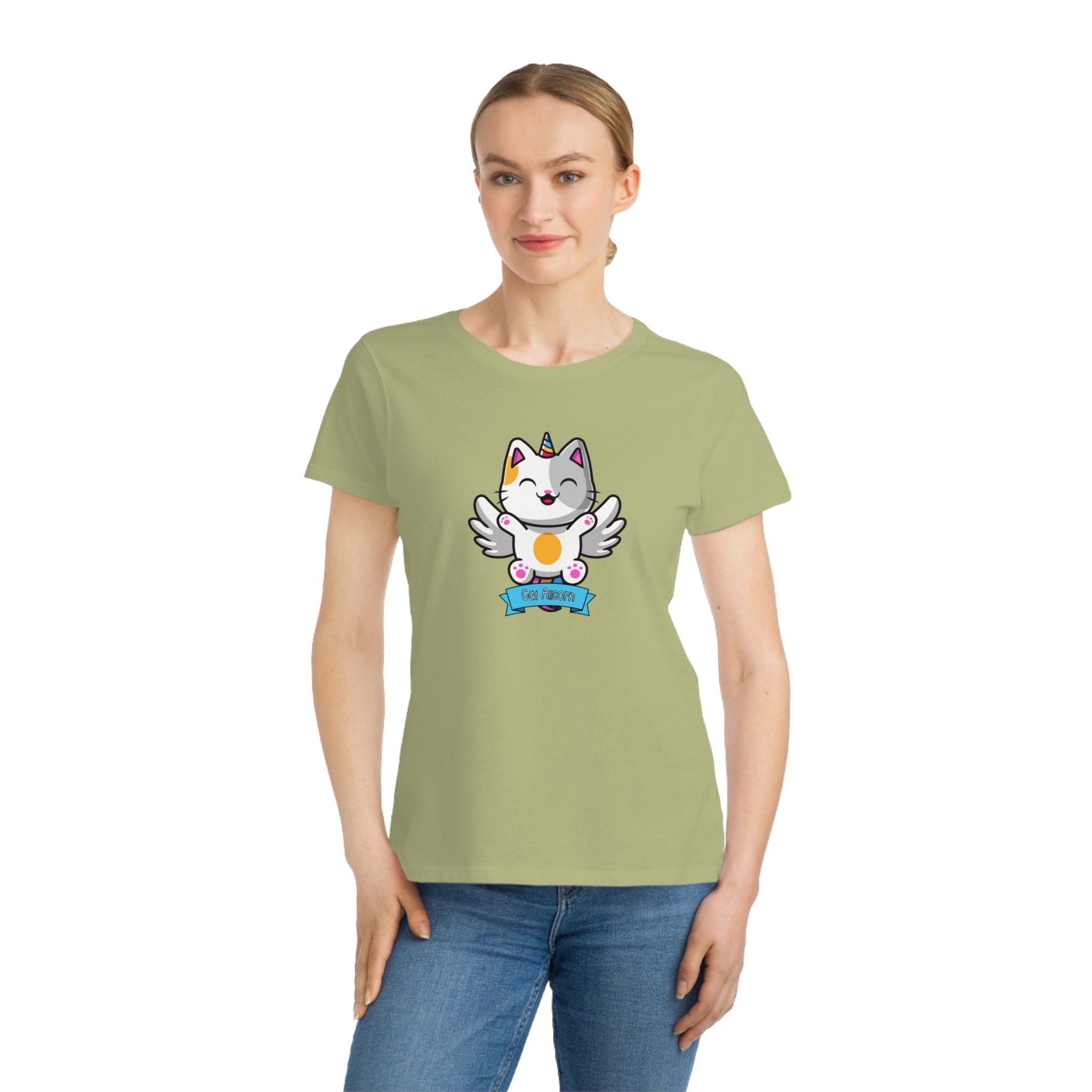 Spirit Cuties "Cat Alicorn" Organic Women's T-Shirt