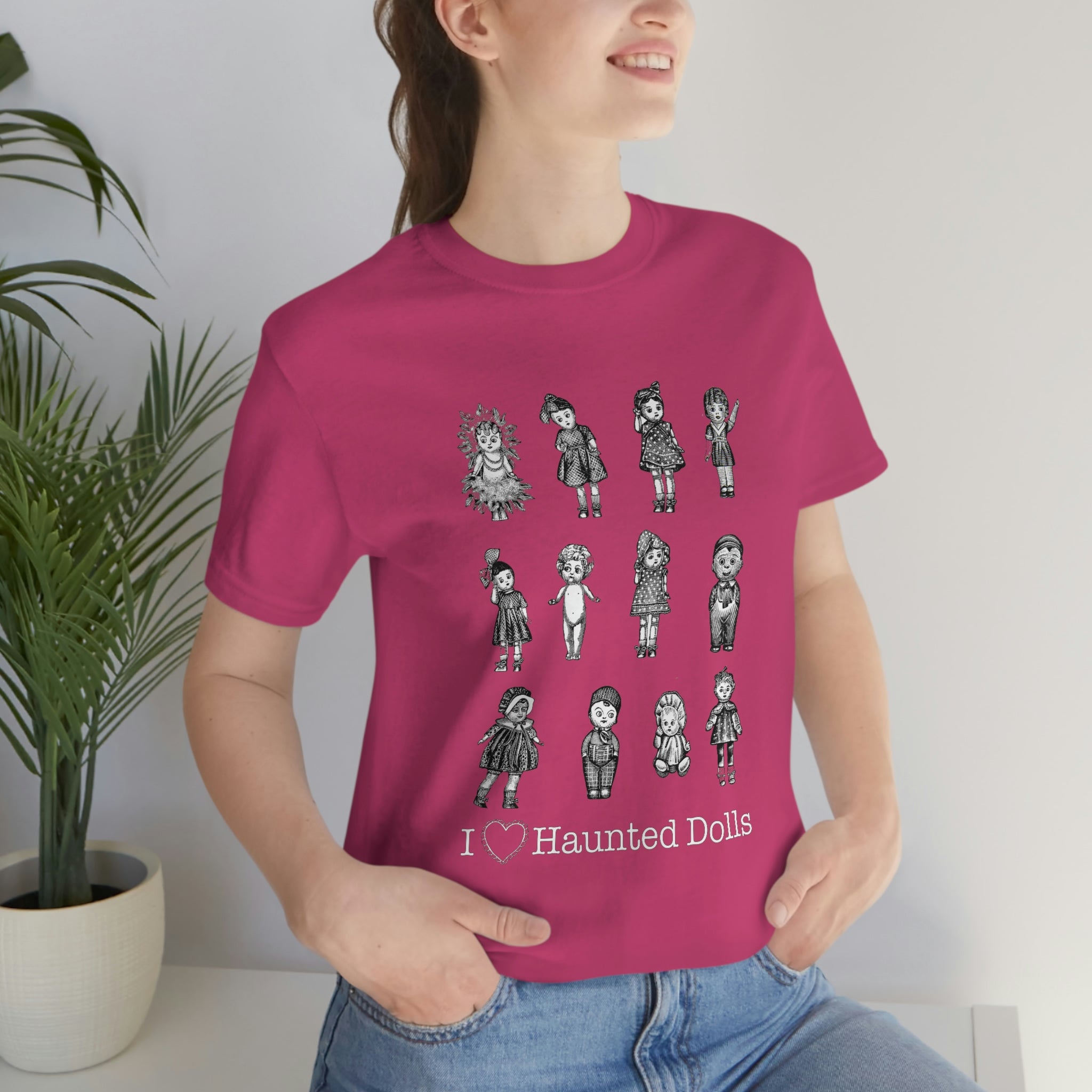 Scared & Alone Haunted Doll Unisex Jersey Short Sleeve Tee