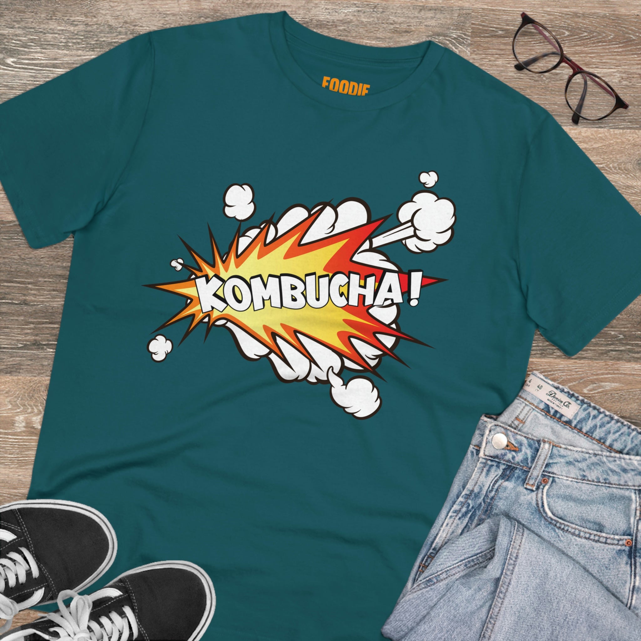 Foodie Pharmacology "Kombucha!" Organic Unisex T-shirt