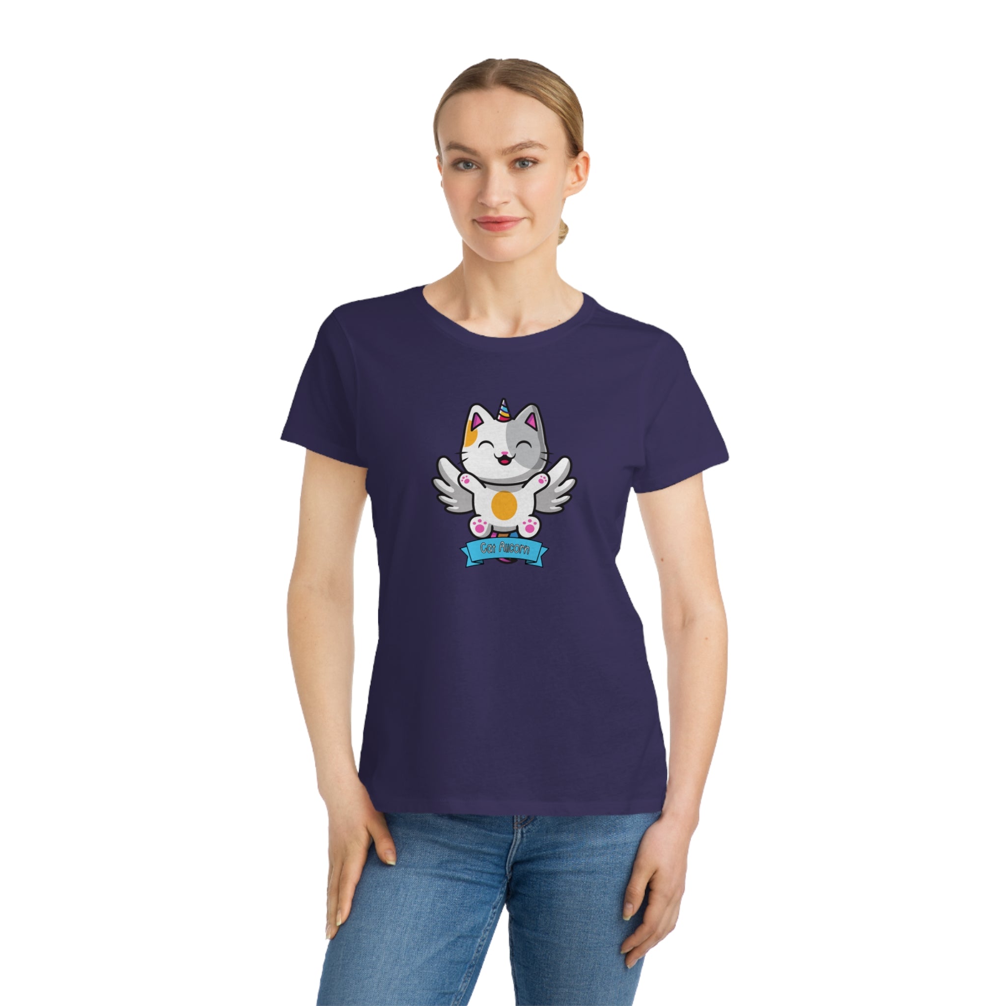 Spirit Cuties "Cat Alicorn" Organic Women's T-Shirt