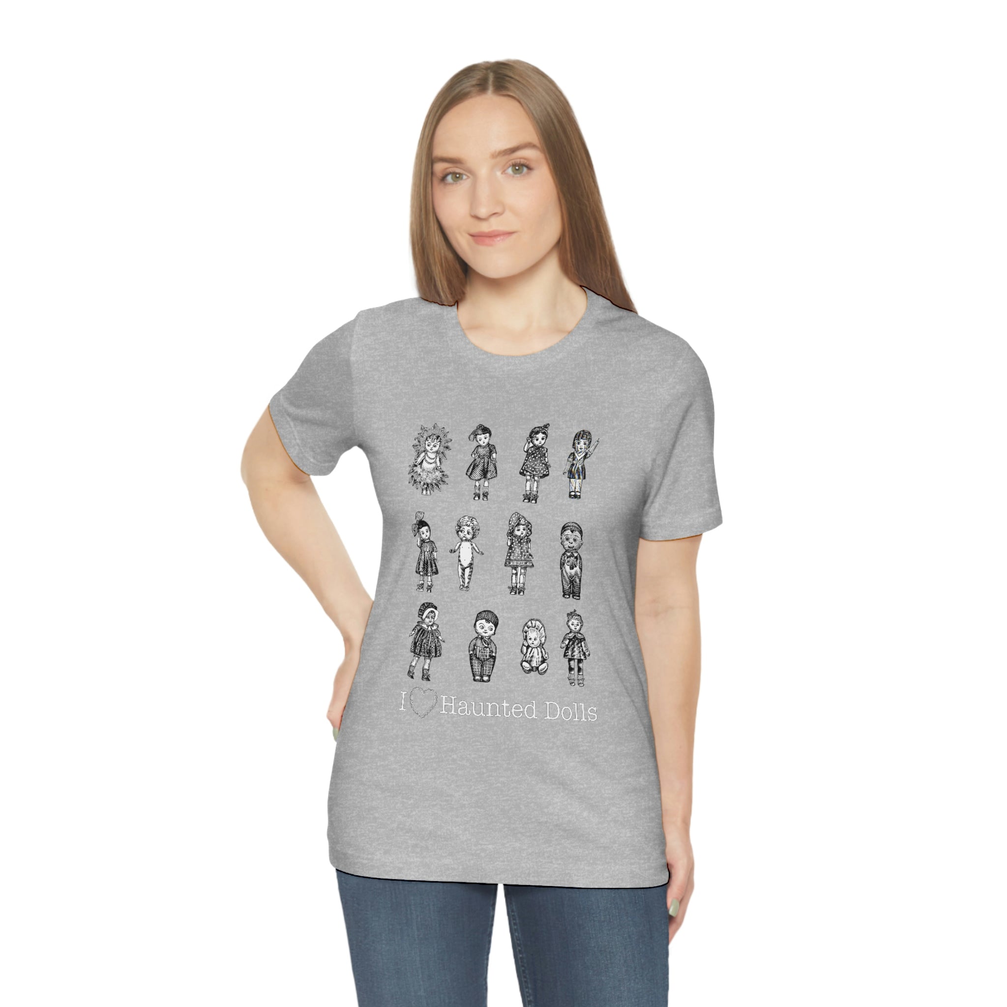 Scared & Alone Haunted Doll Unisex Jersey Short Sleeve Tee