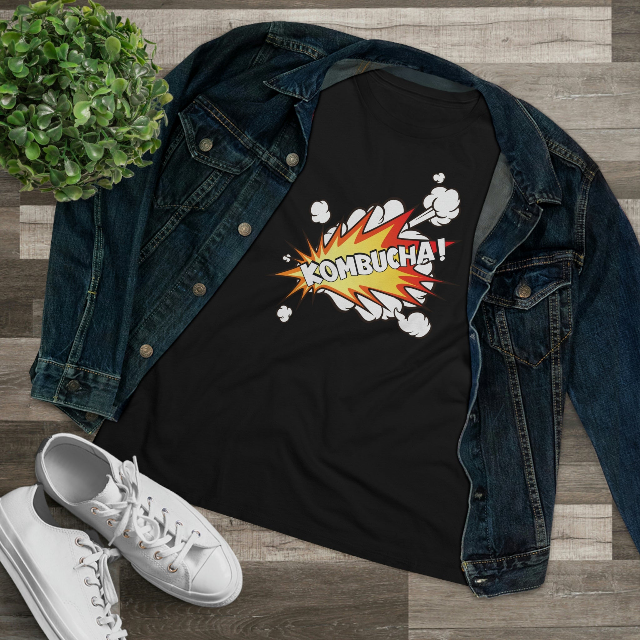 Foodie Pharmacology "Kombucha!" Women's Relaxed Fit Premium Tee