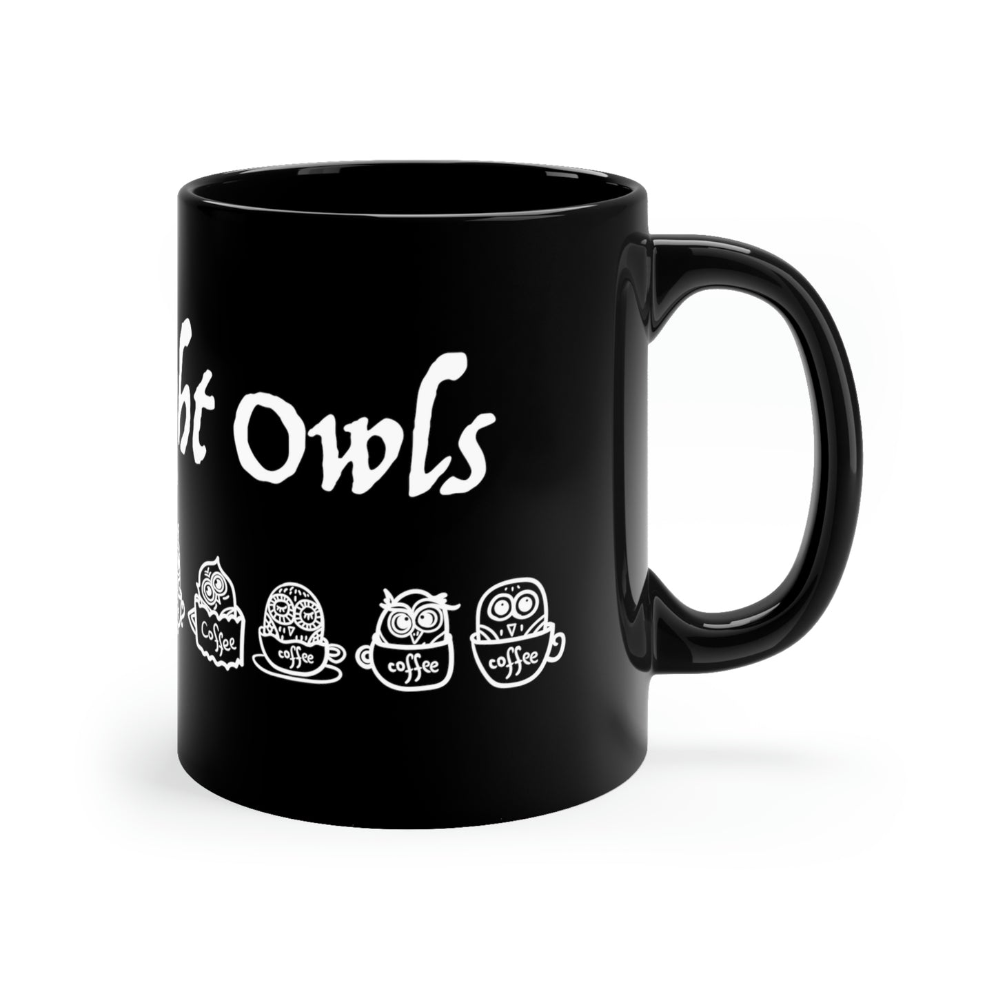 All-Night Owls 11oz Black Mug