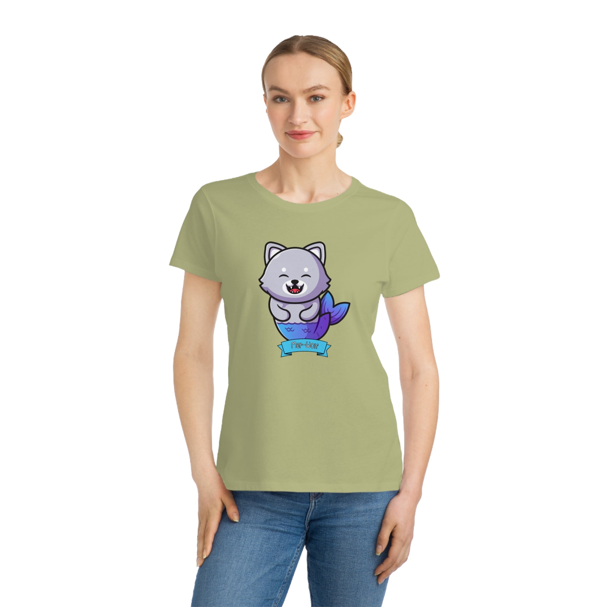 Spirit Cuties "Mer-Wolf" Organic Women's T-Shirt