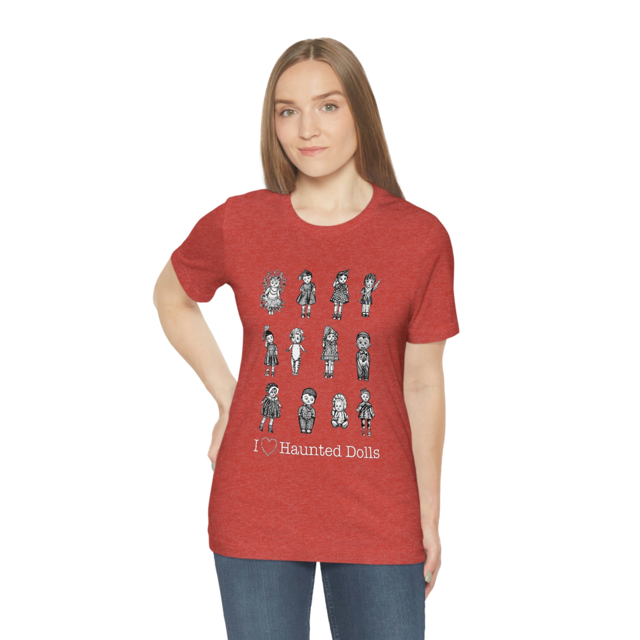 Scared & Alone Haunted Doll Unisex Jersey Short Sleeve Tee