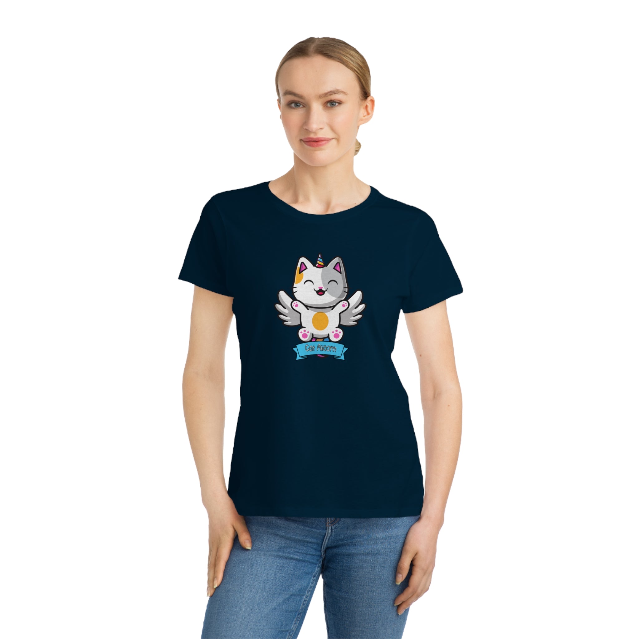 Spirit Cuties "Cat Alicorn" Organic Women's T-Shirt