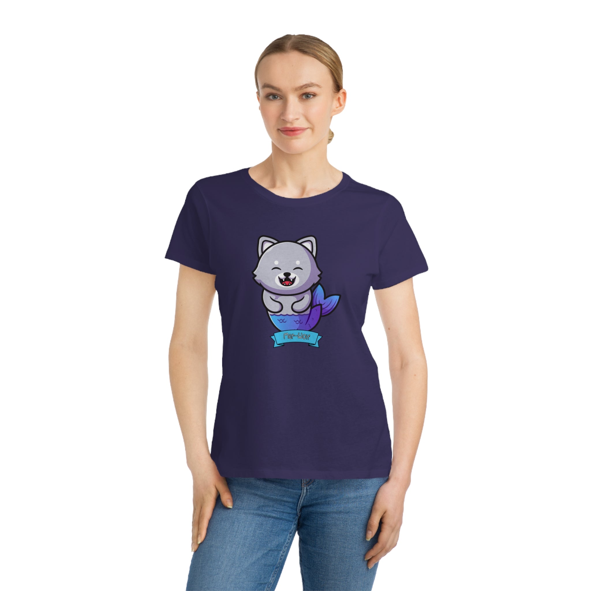 Spirit Cuties "Mer-Wolf" Organic Women's T-Shirt