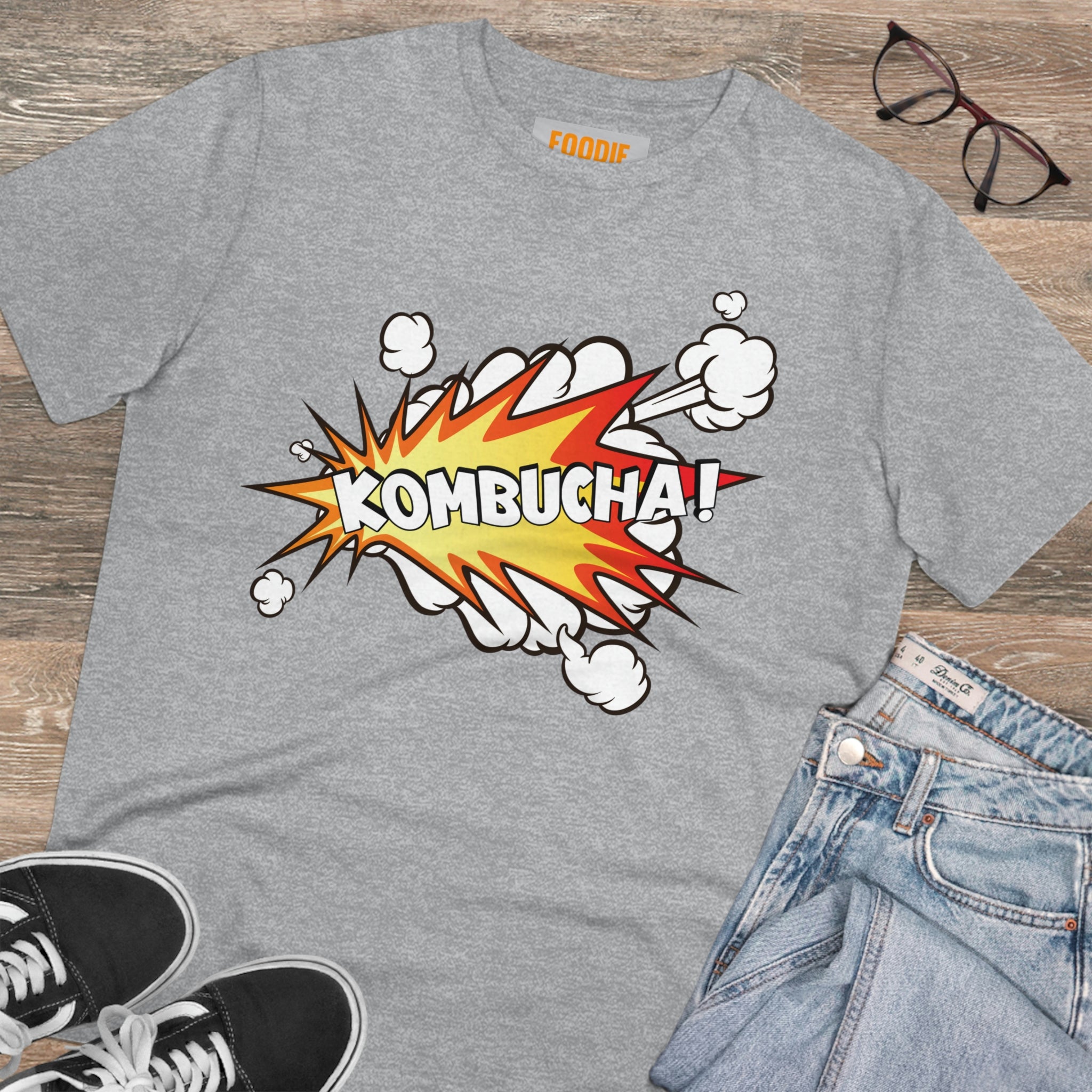 Foodie Pharmacology "Kombucha!" Organic Unisex T-shirt