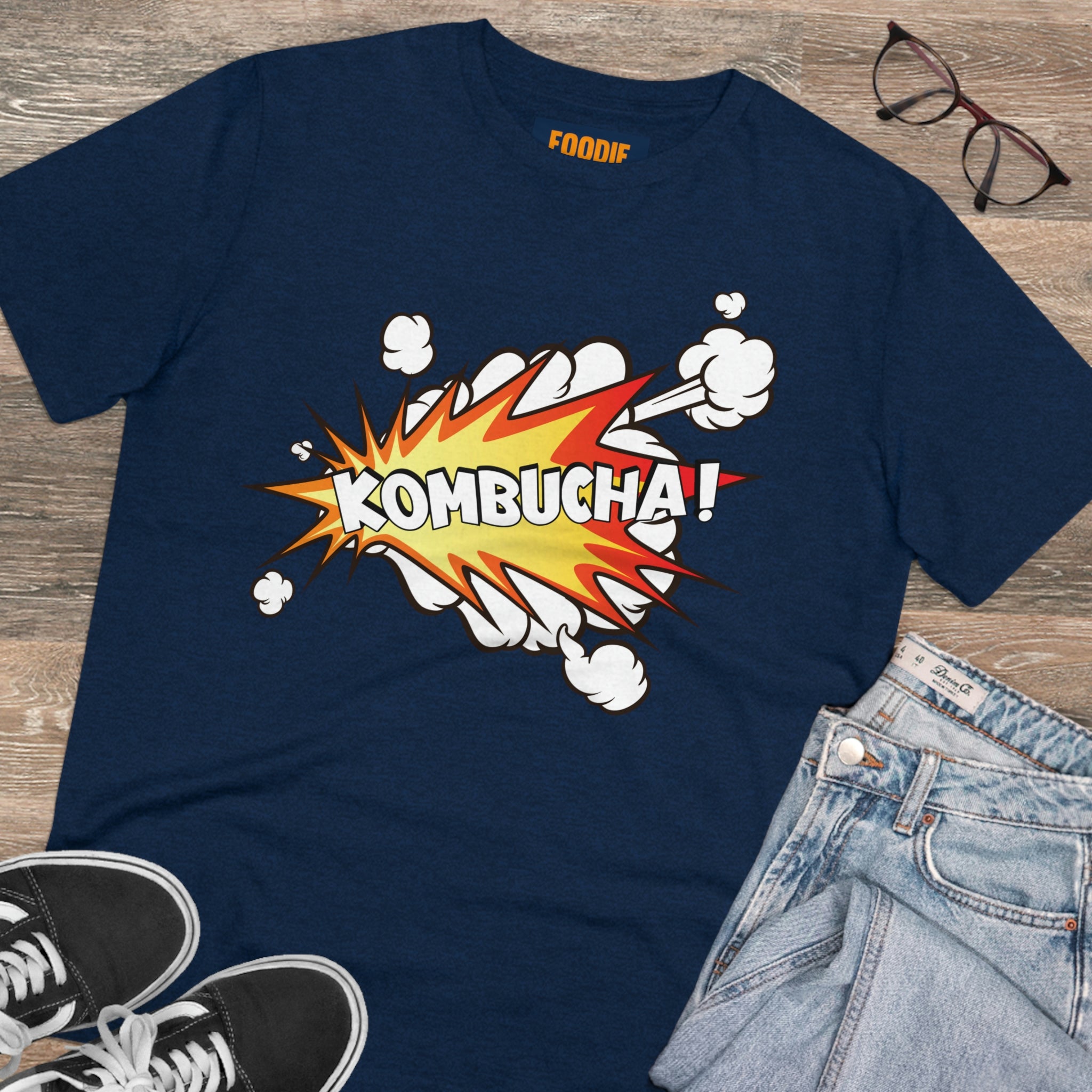Foodie Pharmacology "Kombucha!" Organic Unisex T-shirt