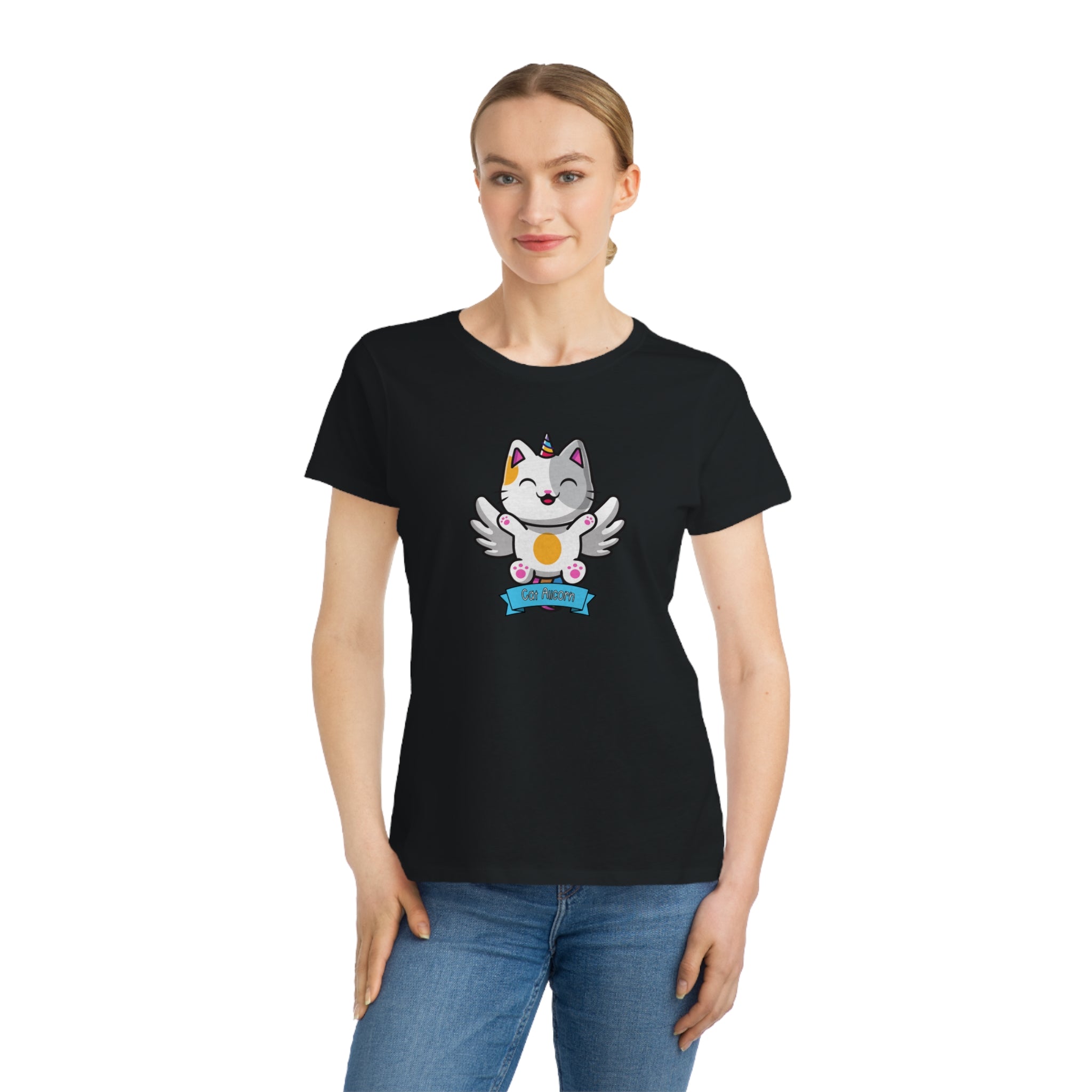 Spirit Cuties "Cat Alicorn" Organic Women's T-Shirt