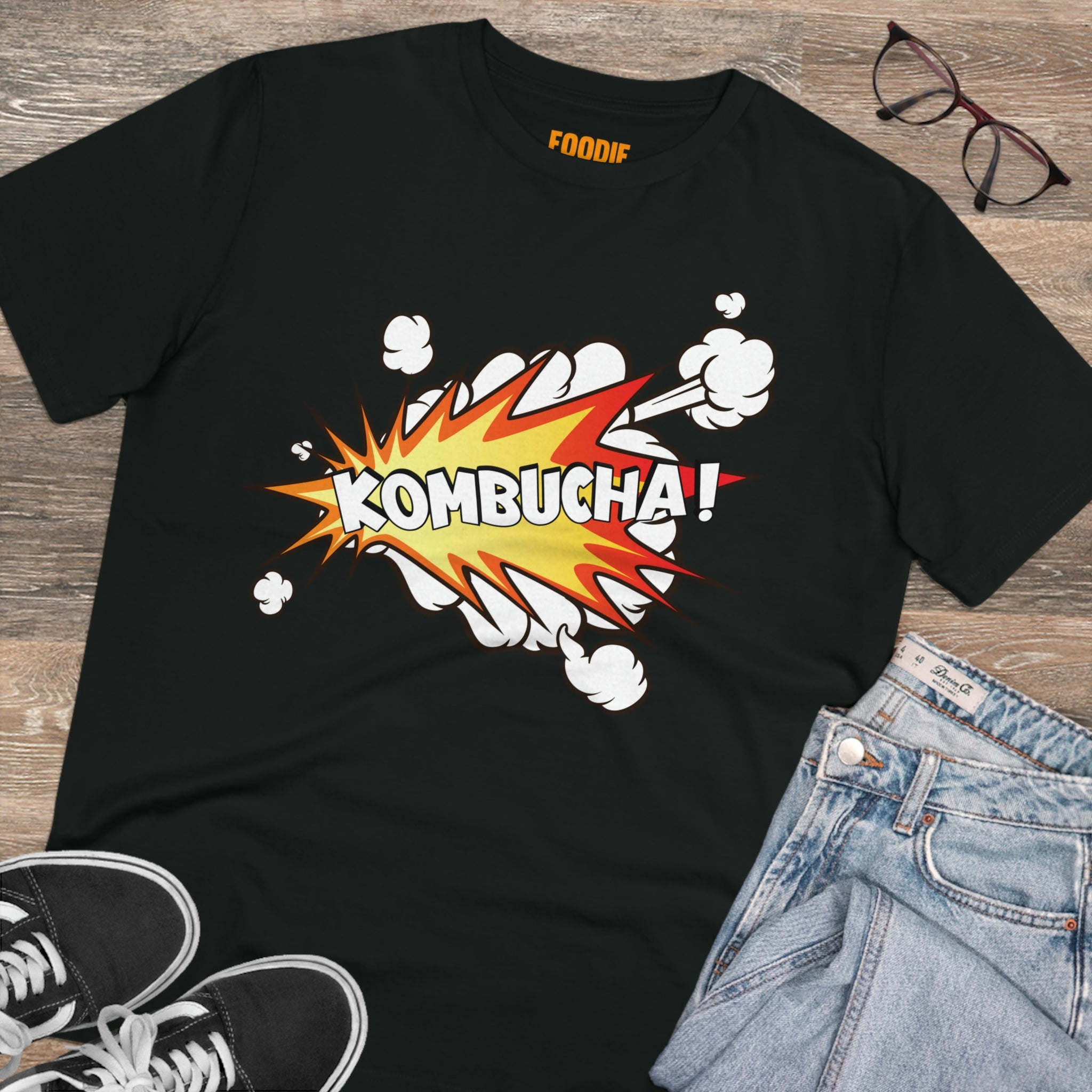 Foodie Pharmacology "Kombucha!" Organic Unisex T-shirt
